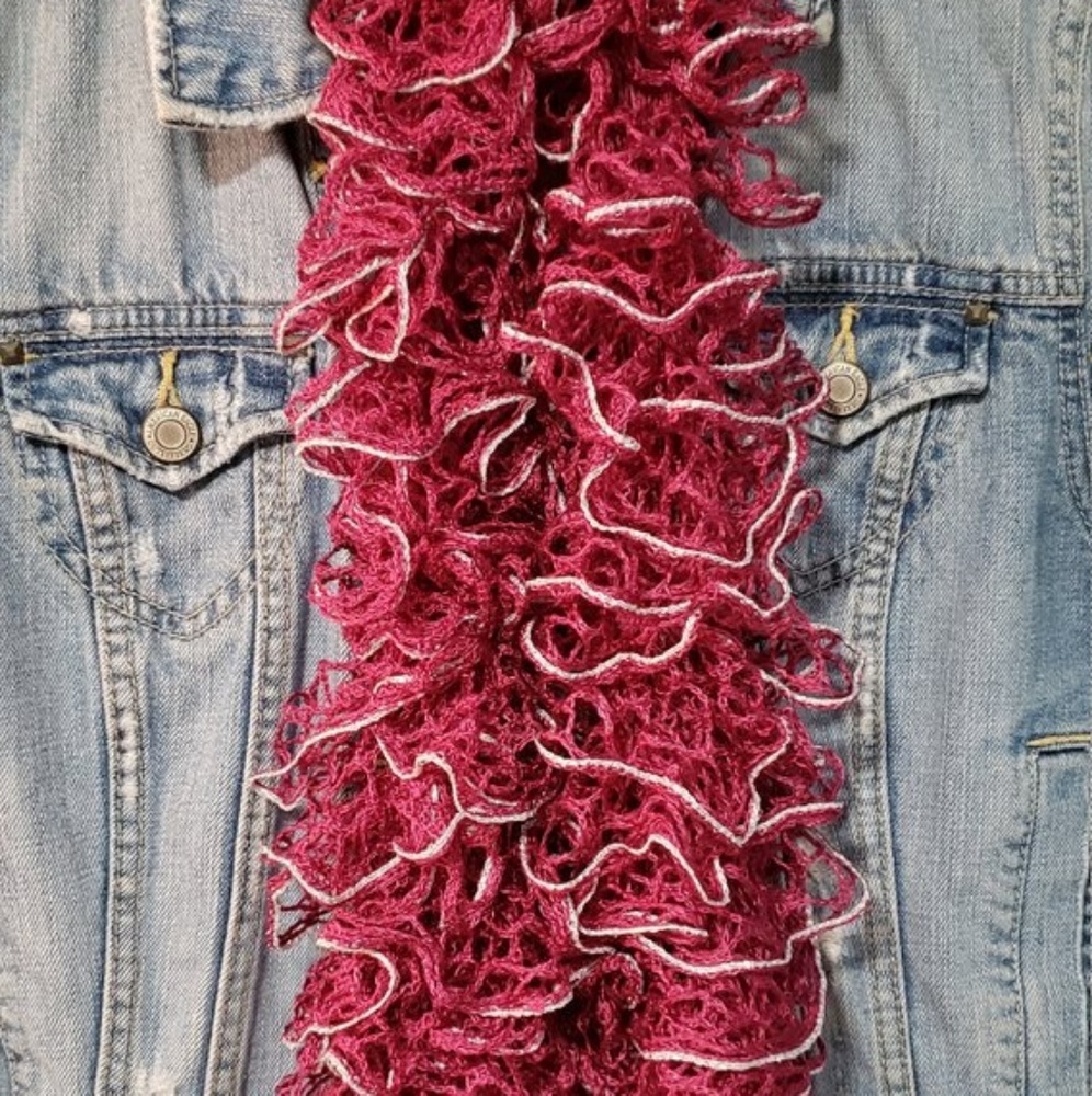 Knitted Ruffle Scarf